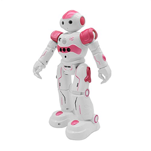 ECLEAR Remote Control RC Robot, JJRC Cady Smart Programming Gesture Sensing Robotics Humanoid Robots Kit Toys Present for Kids Preschooler Entertainment Pink