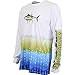 Guy Harvey Men's BF Tuna Long Sleeve Performance Shirt, White, L