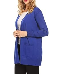SoTeer - Sudadera de punto con bolsillos para mujer