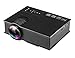 1200 Lumens 800 480 Led Projector, Multimedia Portable Mini Lcd Projection Home Theater Cinema Support Hd 1080P Game video, For PC Laptop Iphone Galaxy Mac.