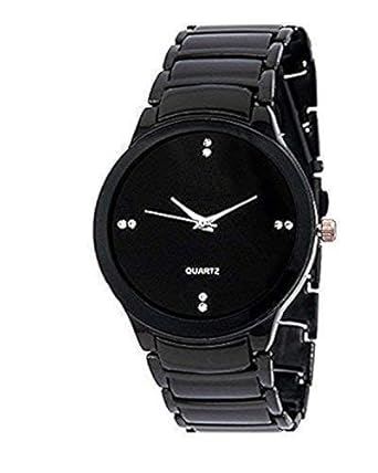 Analogue Black Dial Chain Mens Wrist Watch