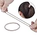 100 Pieces Hair Elastics Hair Ties Ponytail Holders Hair Bands (5 x 0.3 cm, Blonde)