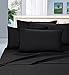 Elegant Comfort 1500 Premier Wrinkle & Fade Resistant Hotel Quality Ultra Soft Luxurious 4-Piece Bed Sheet Set, Queen, Black