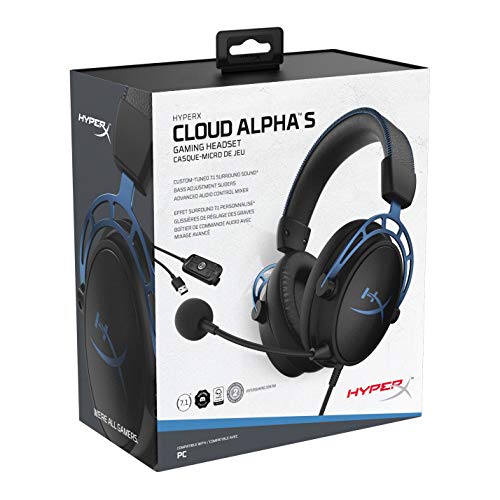 HyperX Cloud Alpha S PC Gaming Headset, 7.1 Surround Sound