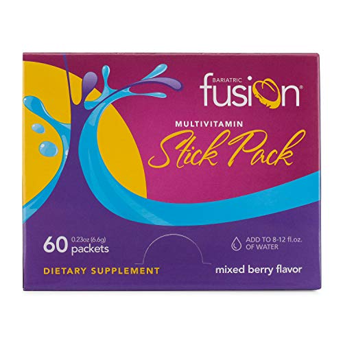 Bariatric Fusion Multivitamin Stick Packs Mixed Berry for Bariatric Surgery Patients Including Gastric Bypass and Sleeve Gastrectomy, 60 Count (Best Protein Powder After Gastric Sleeve)