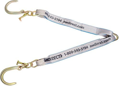 AW Direct TPV70CLL Professional Quality Combination V-Bridle with 8" J- &amp; Mini T-Hooks, Double-Ply 3"W x 2-1/2'L Legs
