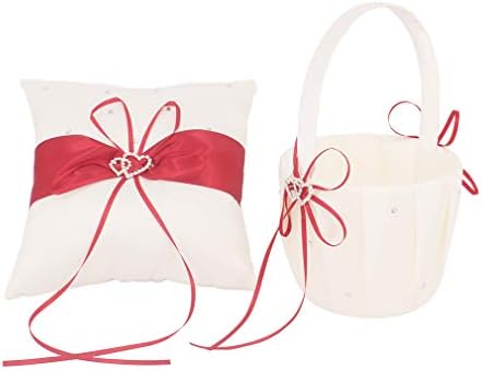 Eastern Delights Satin Wedding Basket And Ring Pillow Set Wedding