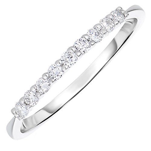 1/5 ctw Petite Diamond Wedding Band in 14K White Gold