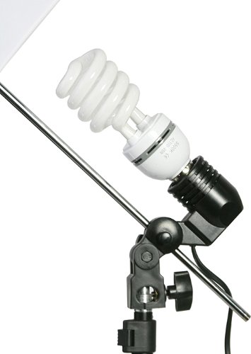 Fancierstudio Video and Photography Lighting Kit - 3 Muslin Backdrop Background Lighting Stand And Lighting Kit - (LS69BWG)