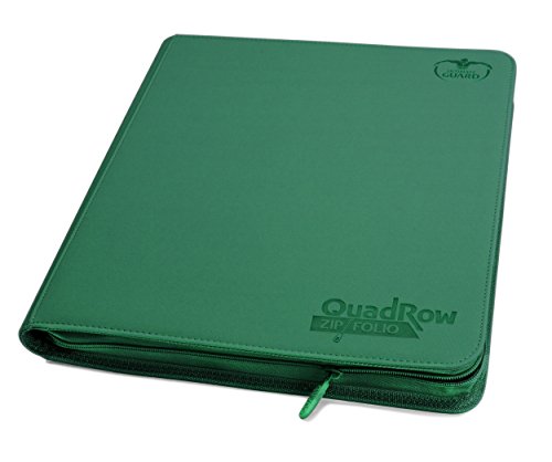 Quad row Zipfolio Xenoskin Card Sleeves, Green