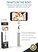 Premium 5-in-1 Wired Selfie Stick for iPhone 11 10 XR XS 9 8 7 6 5, Samsung Galaxy S10 S9 S8 S7 S6 S5 - Takes Selfies in Seconds, Get Perfect HD Photos - No Apps, No Downloads, No Batteries Required