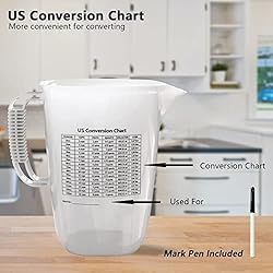 Luvan 1 Gallon Measuring Pitcher, 134oz Extra Large
