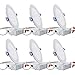 TORCHSTAR Essential Series 6 Inch Ultra-Thin LED Recessed Lighting with J-Box, 12W Dimmable Slim Panel Downlight 1100lm, ETL & Energy Star Listed, 5000K Daylight, Pack of 6