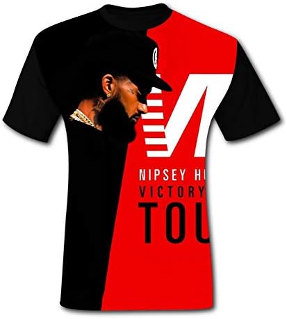 BUZAILIANX Men's Nip-sey Huss-le Tour 3D Print Classic Short Sleeve T-Shirt