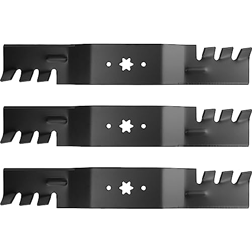 SCITOO 3 Pack Lawn Mower Blade, 54 inches Blades Compatible for Cub Cadet 742-0…
