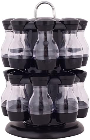 New Revolving Spice Rack Herb Rotating Countertop Storage Organization 16 Jar