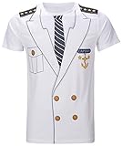 Funny World Men's Captain Costume T-Shirts (L)