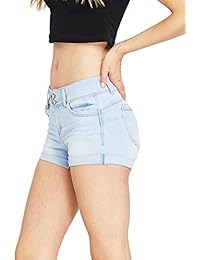 Pantalones cortos para dama con cintura media elástica