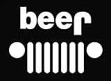 CMI330 Jeep Funny beer Die Cut Vinyl Decal Sticker 6