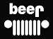 CMI330 Jeep Funny beer Die Cut Vinyl Decal Sticker 6