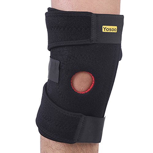 Knee Brace Support, Yosoo Adjustable Patella Knee Arthritis Support Protector Brace Strap Bandage for Hiking Basketball and Other Sports