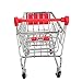 MagicW Mini Shopping Cart Trolley for Desktop Decoration Ornament Toys Novelty Mini Toy Shopping Cart - Pen/Pencil/PostIt Holder Desk Accessory Red