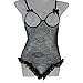 DDU(TM) 1Pc Black- Sexy Lace Open Bra Crotch See-through Underwear Lingerie Underclothes Sleepwear Nighty Lovers Gift