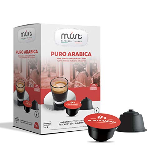 MUST 50 Kaffeekapseln Selbstgeschützter Kunststoff 100% Recycelbar ARABIC Mischung INTENSITY 6/8 Packungen mit 16…