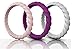 Made for Her Silicone Wedding Ring for Women, Stackable & Thin Rubber Band in Fine Color Combination for Pregnant, Sports & Active Women's - Life Time Warranty Set of 1-3-7-10