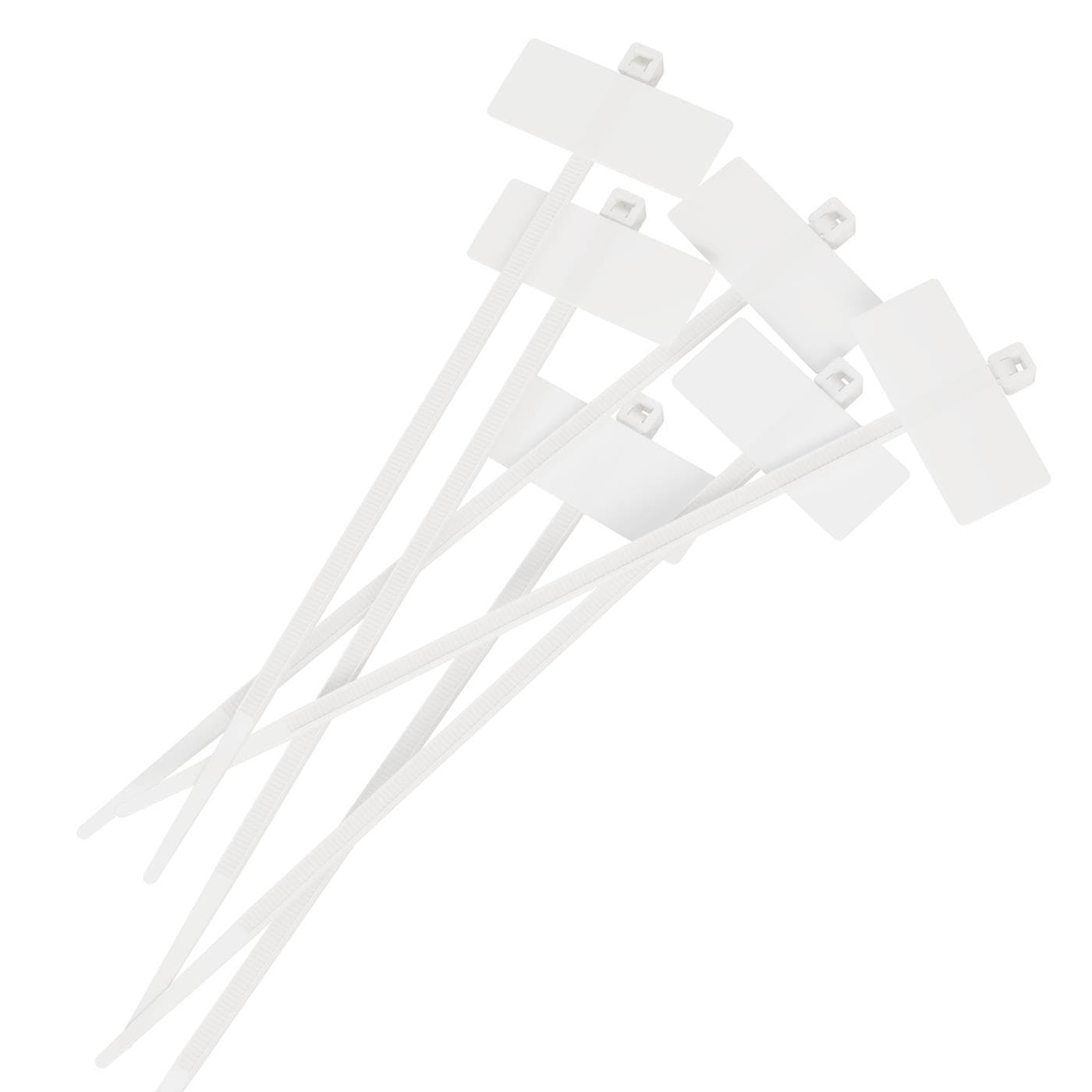 100x Marker Cable tie 100 x 2,5mm White ; markable Write on 25x8mm — image 1