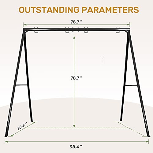 IKARE ExtraLarge Swing Stand, Heavy Duty Metal Swing Frame with Ground