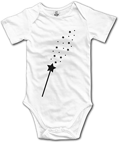 Magic Wand With Star Unisex Newborn Baby Rompers Boys Girls Short Sleeve Jumpsuit Toddler Outfits With 3 Buttons