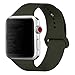 Band for Apple Watch 38mm, Guangzhi New Design (Metal Tuck Clasp Ouside/Correct Wearing Way in 4th Image) Soft Silicone Sport Strap Band for iWatch Series 1/2/3, Sport, Edition,38mm,Dark Olive