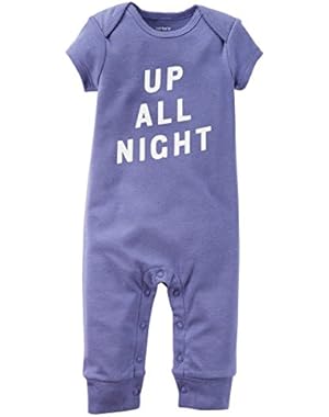 Baby Girls' Cotton Jumper-Up All Night