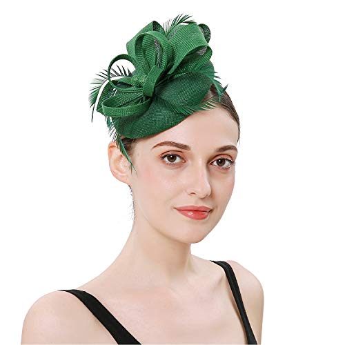 S&W Manufacturing Women Girls Fascinators Hat Cocktail Wedding Feathers Clips Derby Hairpins