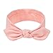 UeeSum Baby Girls Headbands with Bows 3 Pack Infant Toddler Headwrap Hair Accessories, Baby Pink/White/Heather Grey, Small