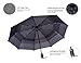 Minowl Umbrella Auto Open Close Windproof For Travel 42 Inch Black