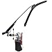 Triumilynn 12V Electric UTV Windshield Wiper Motor Kit Hard Coated Polycarbonate for Polaris Ranger RZR 900 1000 (Motor + Wiper)