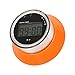 Digital Kitchen Timer, SUROY Electronic Totation Timers Disc Model Minute Second Count Up Countdown Large LCD Display Alarm Cooking Timer (Orange)