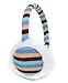 Multi Color Striped Fluffy Faux Fur Trim Polyester Ear Warmers