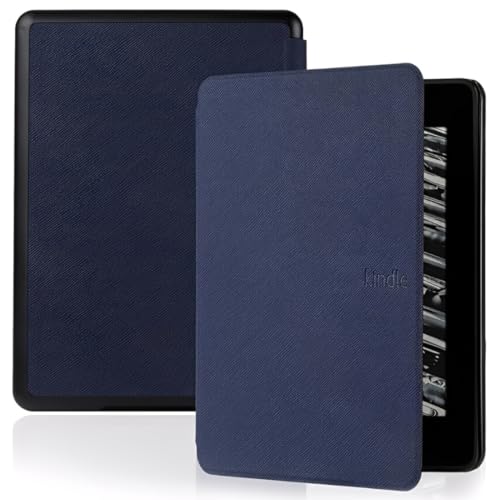 Capa Kindle Paperwhite 12ª Geração 7” (SA569P e SA568B) e Kindle Colorsoft 1ª Geração (SA58CB e SA59CP) – Auto Hibernação – Fechamento Magnético – Leve, Ergonômica e Encaixe Perfeito (Azul Marinho)