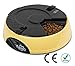 Automatic Pet Feeder PYRUS Pet Feeder Separate Compartments Food Trays Secure Locked Programmed Feeder for Pets (Yellow)