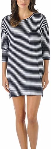 Mey 16818-408 Women's Night2Day Night Blue 3/4 Sleeve Nightdress Small