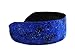Bargain Headbands, Gold Splashed Deep Blue Batik, Soft Cloth Headwrap Headband