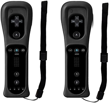 Doklos Remote  Controller with Silicone Case and Wrist Strap Case for Wii U (NON-OEM) (Black and Black)