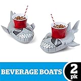 BigMouth Inc Inflatable Pool Party Drink Floats - Super Chill Sharks 2 Pack!