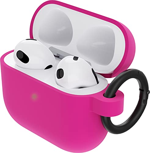 Funda OtterBox Soft Touch para AirPods 3.ª Gen 2021, Restistente a Caídas y Golpes, Ultra Fina, Protege contra Arañazos y Rasguños, Incluye Mosquetón, Rosa
