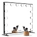 Nitin Hollywood Vanity Mirror with Lights, Black Lighted Makeup Mirror with 14 Bulbs, Tabletop or Wall Mounted Vanity Mirror for Bedroom Dressing Room (Black)