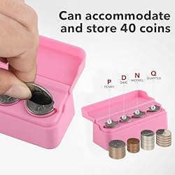 SINGARO Coin Holder for Car, Coin Change Organizer