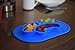 Silicone Placemat Highchair Feeding Tray Food Placemat for Kids, Toddlers and Children - Cute Pet Dog Silicone Plate, Non Slip Suction Plate Bowl (Blue)